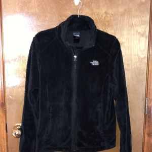 Womens fuzzy North Face jacket